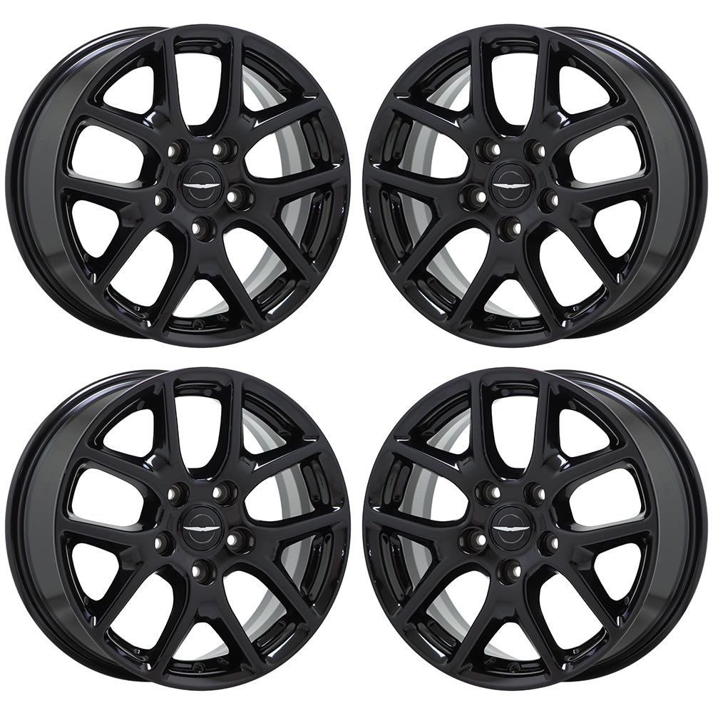 17" Chrysler Pacifica Gloss Black wheels rims Factory OEM set 2592